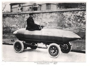 Coche de carreras eléctrico Jenatzy La Jamais Contente, c.1900 de French Photographer